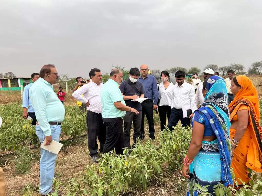 गौठानों का इको सिस्टम देखकर जीका समूह के जापानी अधिकारी हुए प्रभावित