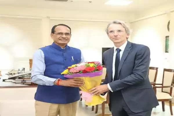 CM चौहान से फ्रांस के राजदूत इमानुएल लेनिन मिले