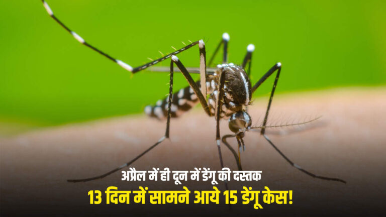 अप्रैल में ही दून में डेंगू की दस्तक, 13 दिन में सामने आये 15 डेंगू केस! 