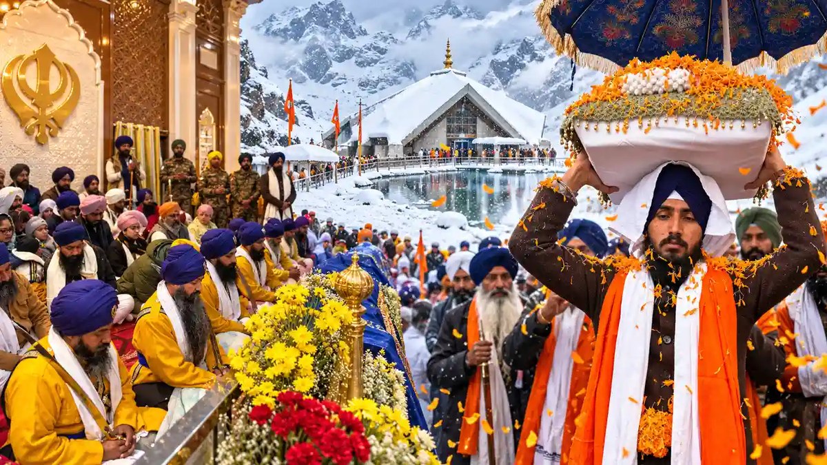 Hemkund Sahib Kapat Closed 2026: बर्फबारी के बीच बंद हुए हेमकुंट साहिब के कपाट, सचखंड पहुंचे गुरु ग्रंथ साहिब